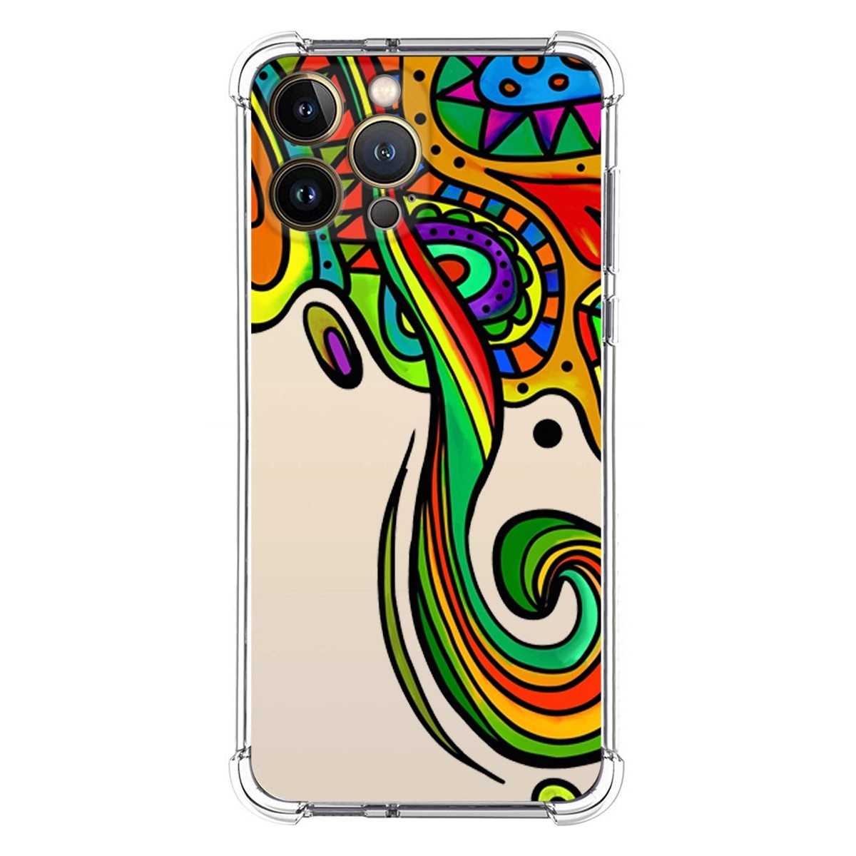 Funda Silicona Antigolpes compatible con Iphone 13 Pro Max (6.7) diseño Colores Dibujos