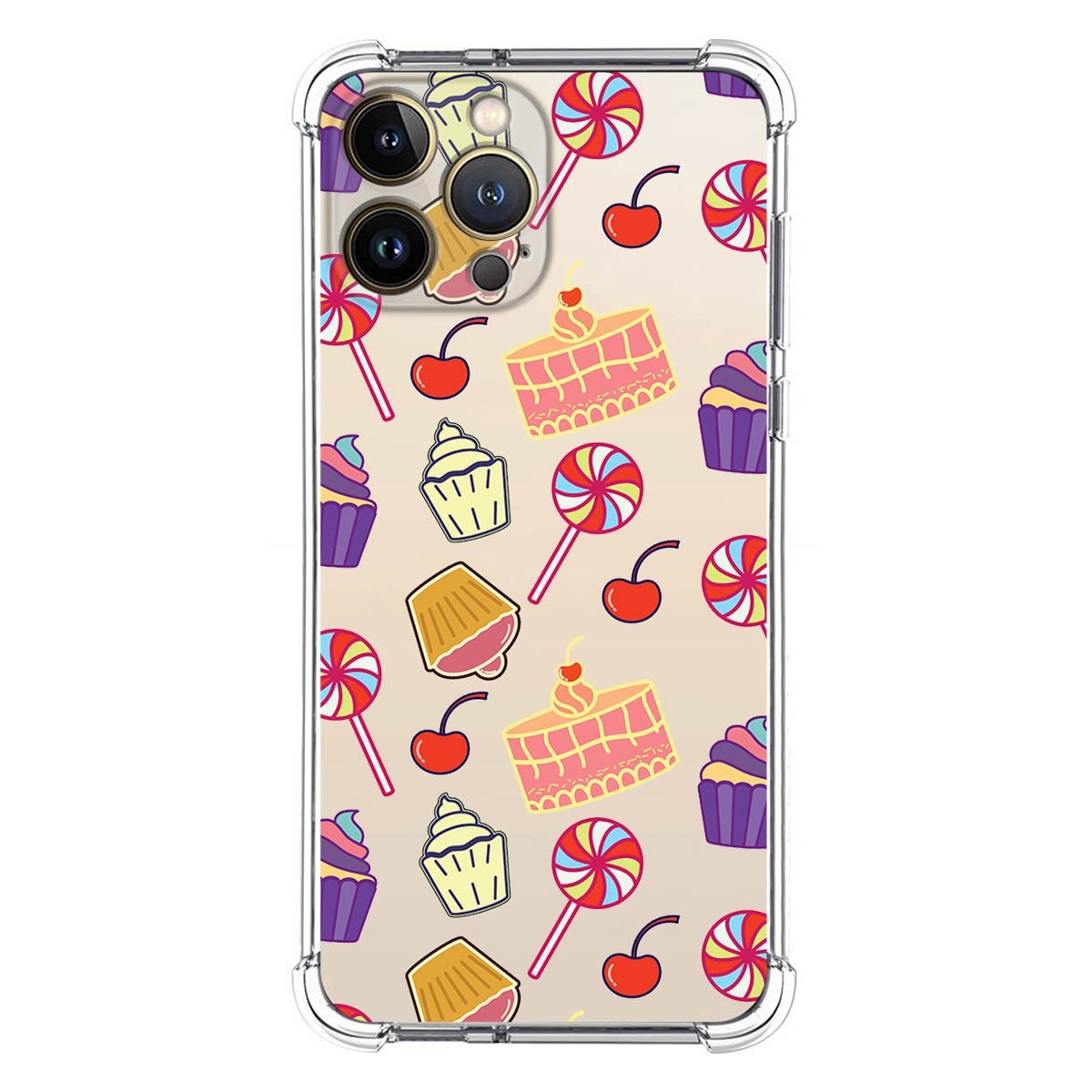 Funda Silicona Antigolpes compatible con Iphone 13 Pro Max (6.7) diseño Dulces 01 Dibujos