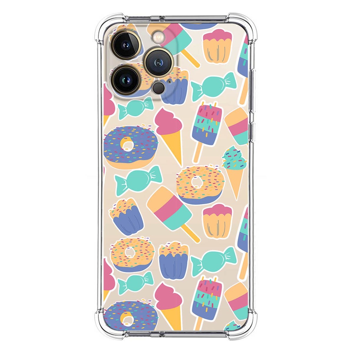 Funda Silicona Antigolpes compatible con Iphone 13 Pro Max (6.7) diseño Dulces 02 Dibujos