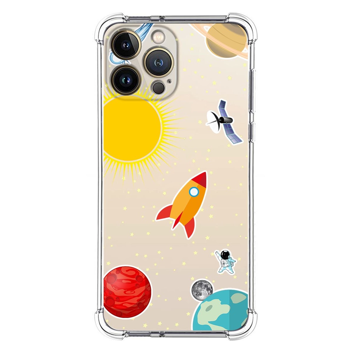 Funda Silicona Antigolpes compatible con Iphone 13 Pro Max (6.7) diseño Espacio Dibujos