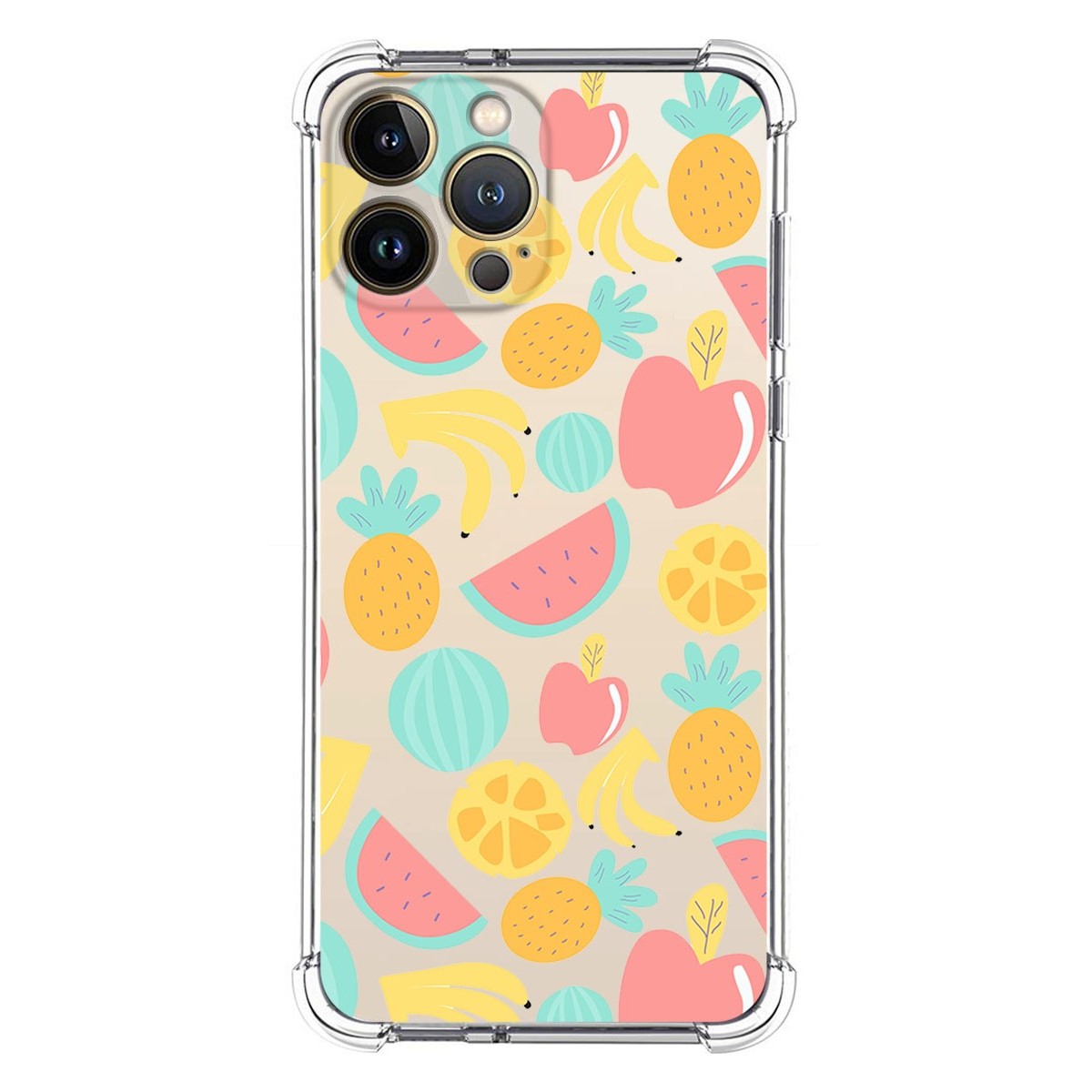 Funda Silicona Antigolpes compatible con Iphone 13 Pro Max (6.7) diseño Frutas 02 Dibujos
