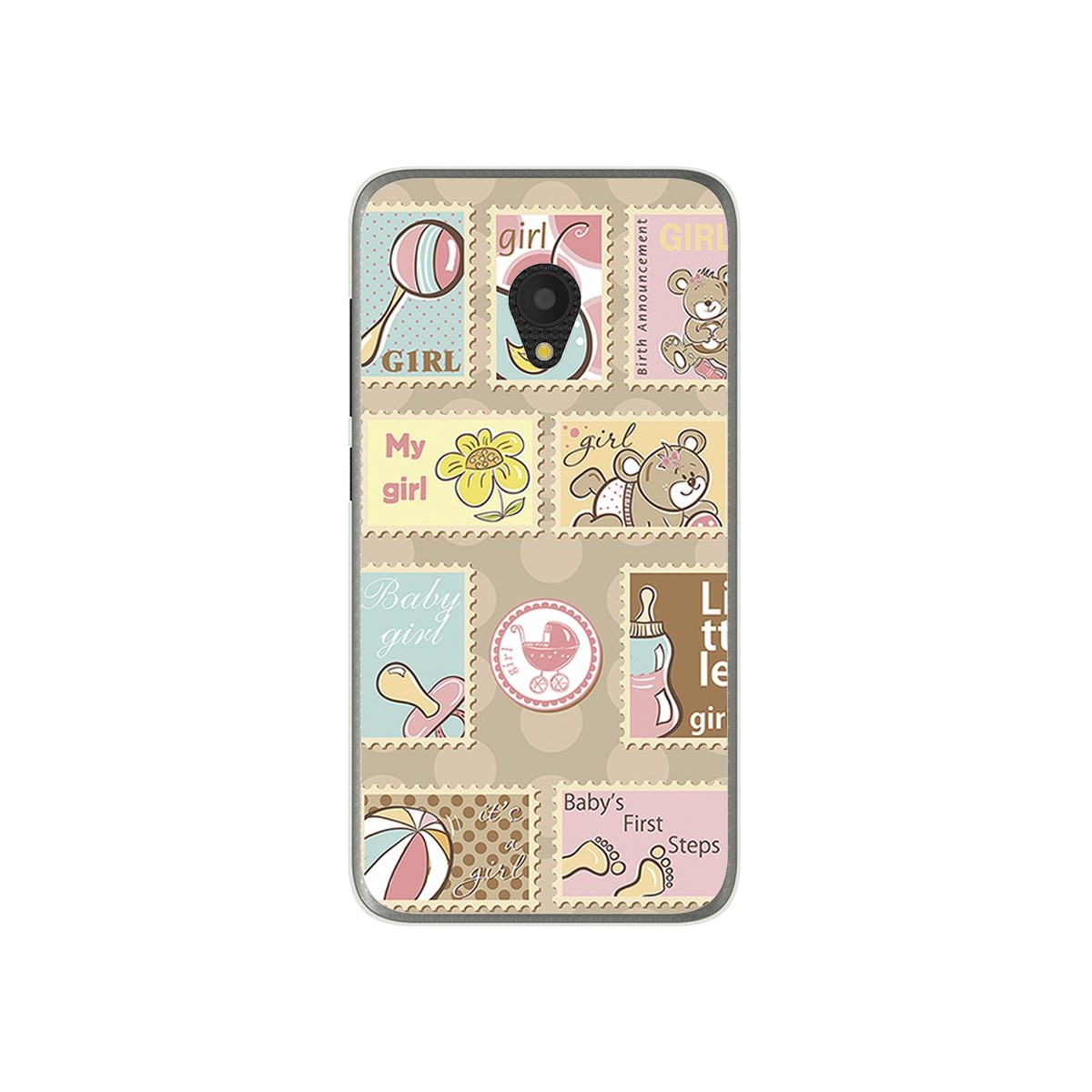 Funda Gel Tpu para Alcatel U5 (4G) / Orange Rise 52 Diseño Sellos Dibujos