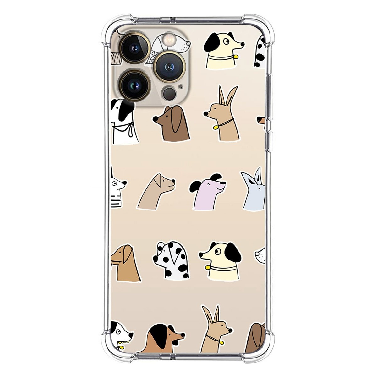Funda Silicona Antigolpes compatible con Iphone 13 Pro Max (6.7) diseño Perros Dibujos