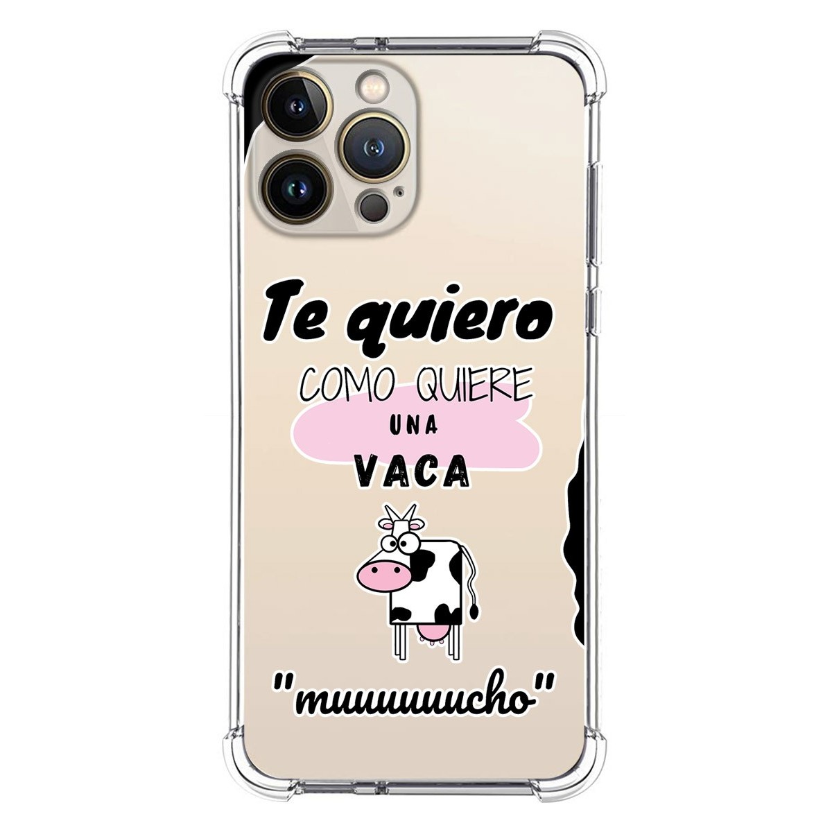 Funda Silicona Antigolpes compatible con Iphone 13 Pro Max (6.7) diseño Vaca Dibujos