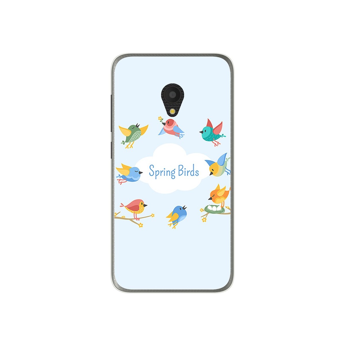 Funda Gel Tpu para Alcatel U5 (4G) / Orange Rise 52 Diseño Spring Birds Dibujos