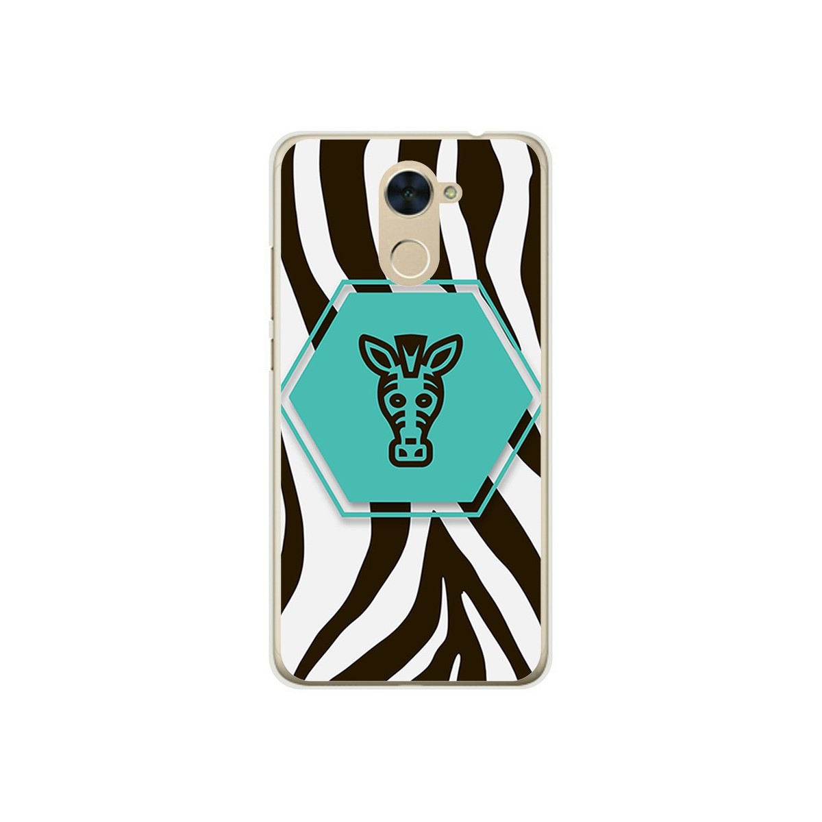 Funda Gel Tpu para Huawei Y7 Diseño Cebra Dibujos