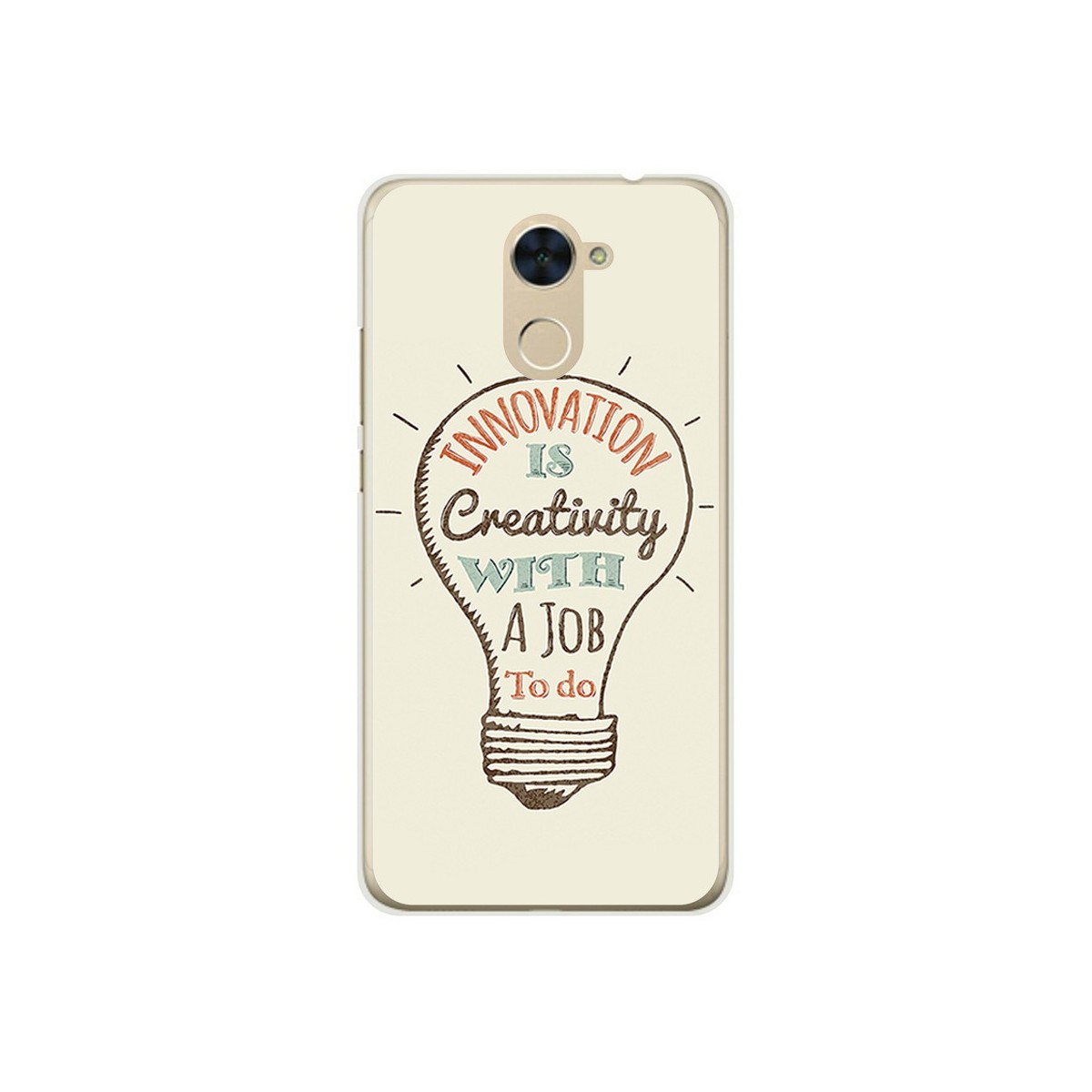 Funda Gel Tpu para Huawei Y7 Diseño Creativity Dibujos