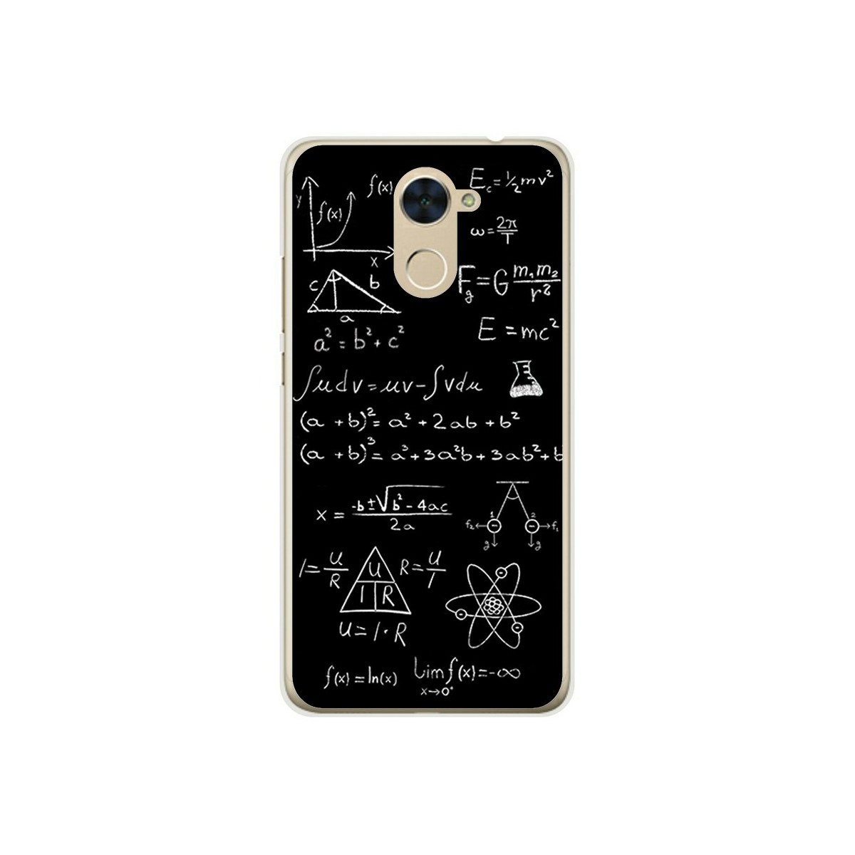 Funda Gel Tpu para Huawei Y7 Diseño Formulas Dibujos