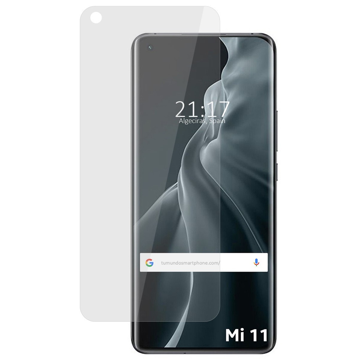 Protector de pantalla 9H 9D cerámico flexible con marco negro para Xiaomi  Mi 11 Lite 5G