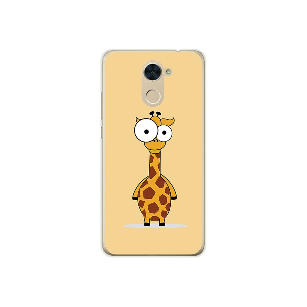 Funda Gel Tpu para Huawei Y7 Diseño Jirafa Dibujos
