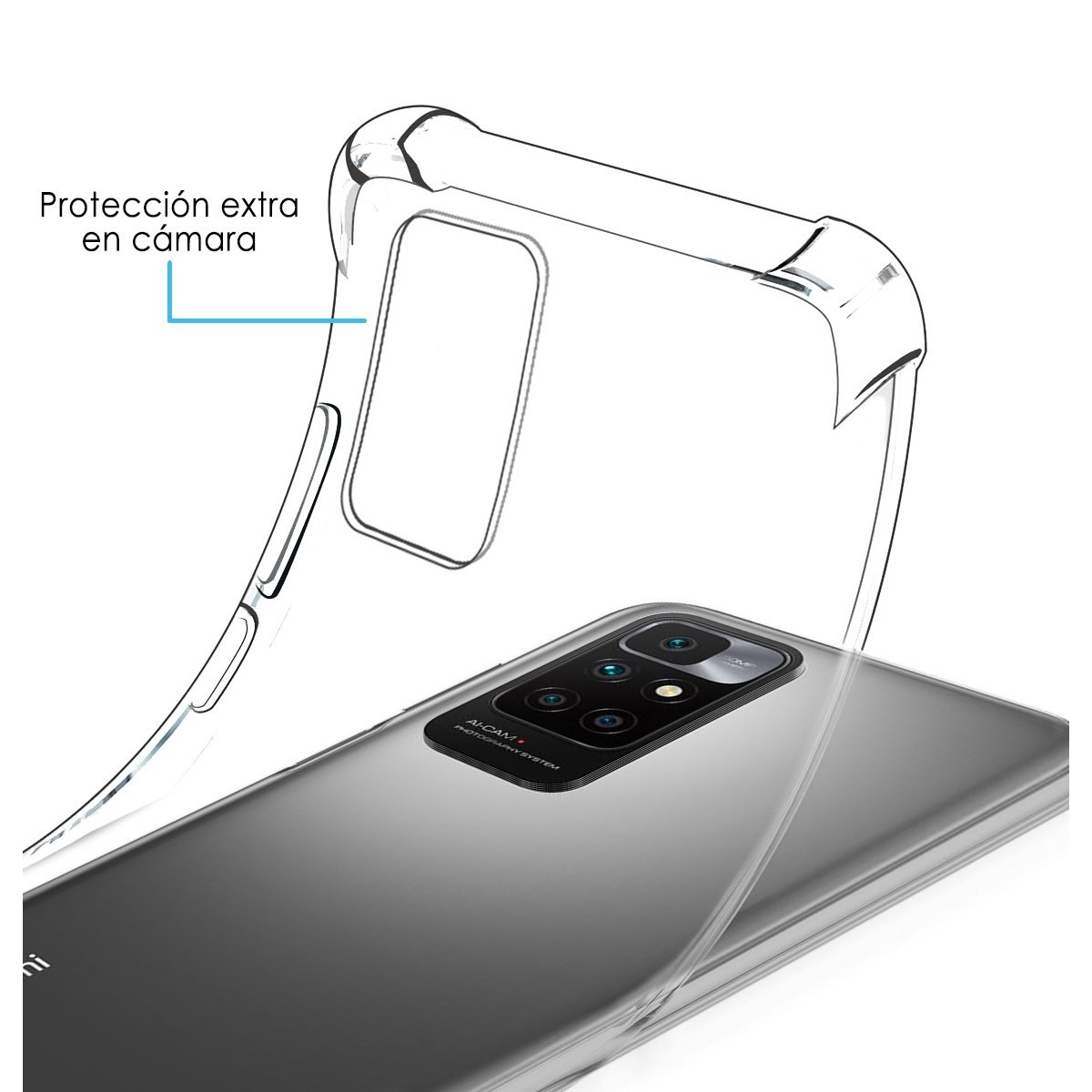 Funda Silicona Antigolpes Transparente para Xiaomi Redmi 10 (2021/2022)