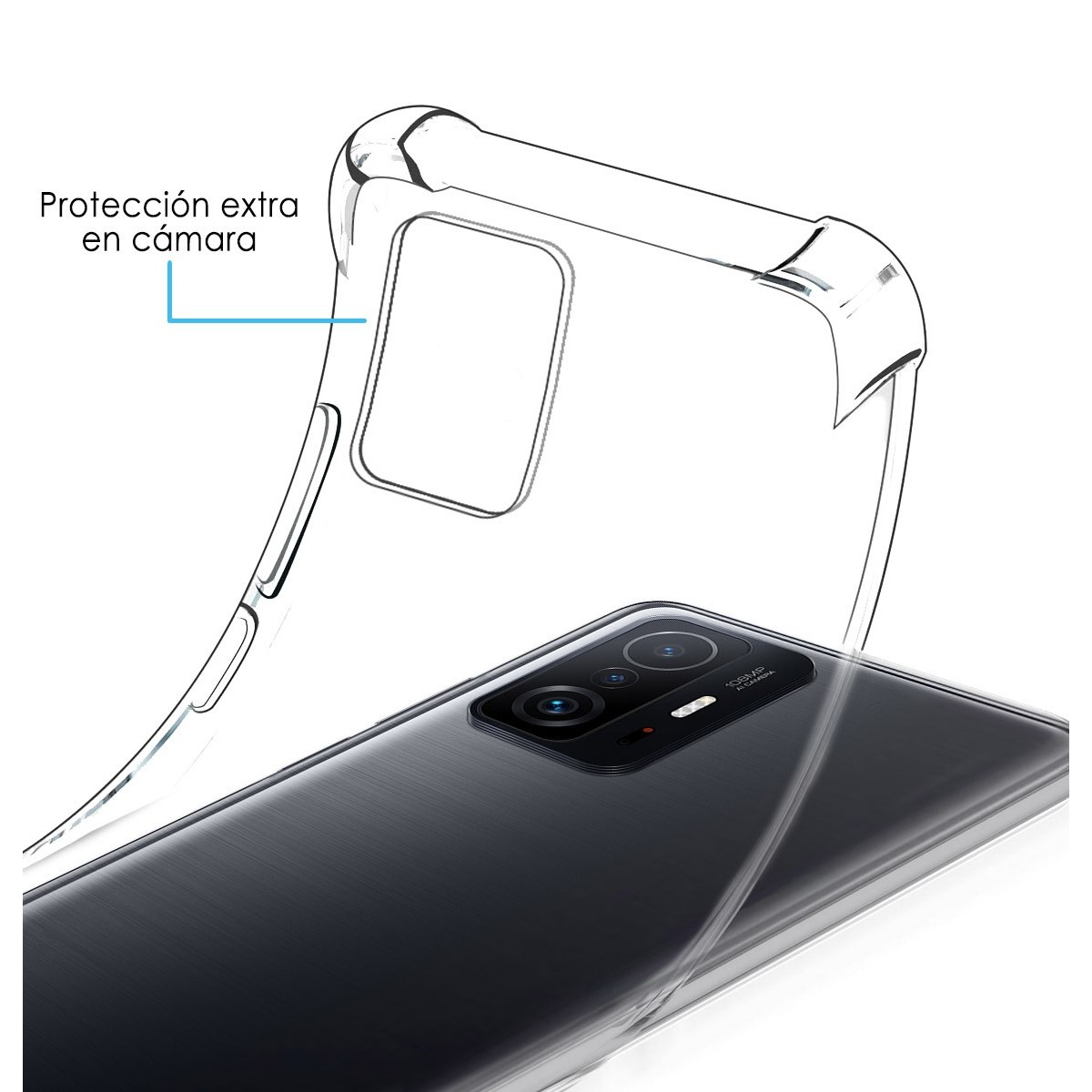Funda Silicona Antigolpes Transparente para Xiaomi 11T 5G / 11T Pro 5G