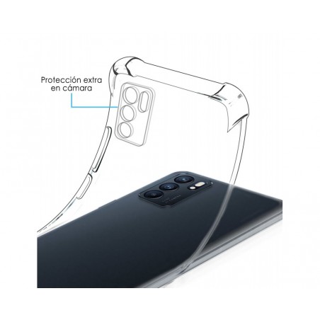 Funda Silicona Antigolpes Transparente para Oppo Reno 6 5G