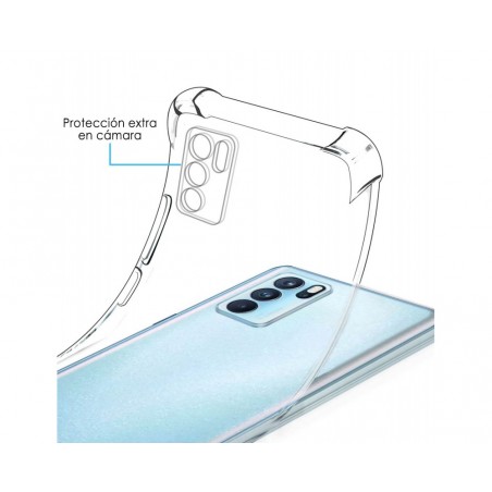 Funda Silicona Antigolpes Transparente para Oppo Reno 6 Pro 5G