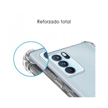 Funda Silicona Antigolpes Transparente para Oppo Reno 6 Pro 5G