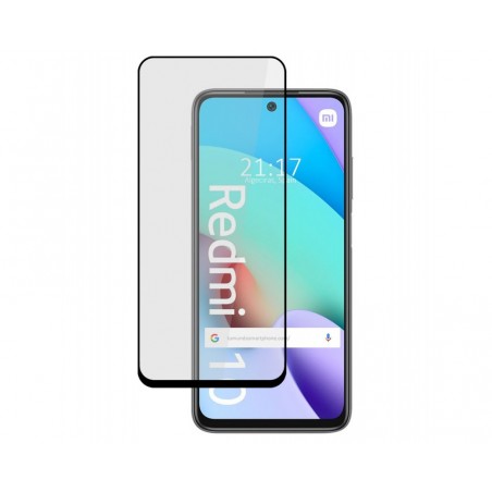 Protector Cristal Templado Completo 5D Full Glue Negro compatible con Xiaomi Redmi 10 (2021/2022) Vidrio