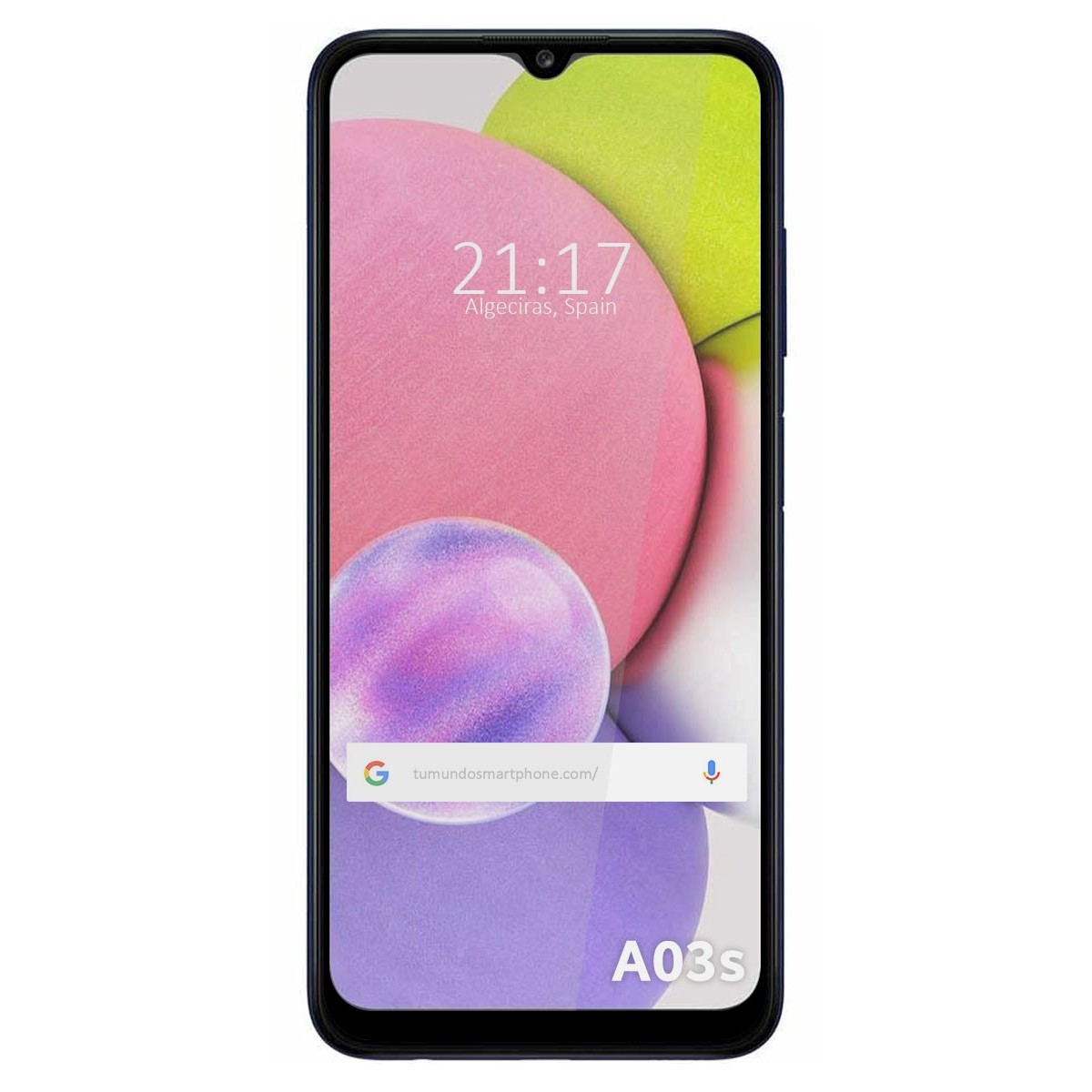 Protector Cristal Templado Completo 5D Full Glue Negro compatible con Samsung Galaxy A03s Vidrio