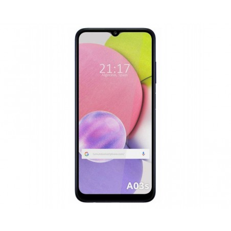 Protector Cristal Templado Completo 5D Full Glue Negro compatible con Samsung Galaxy A03s Vidrio