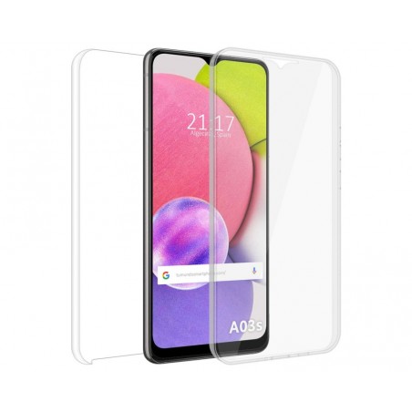 Funda Doble Transparente Pc + Tpu Full Body 360 para Samsung Galaxy A03s