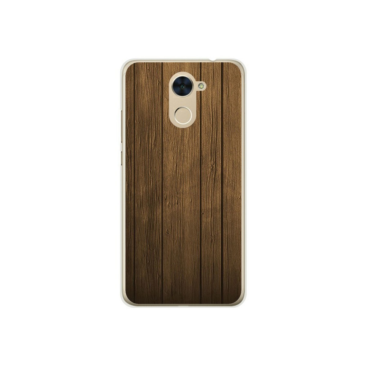Funda Gel Tpu para Huawei Y7 Diseño Madera Dibujos