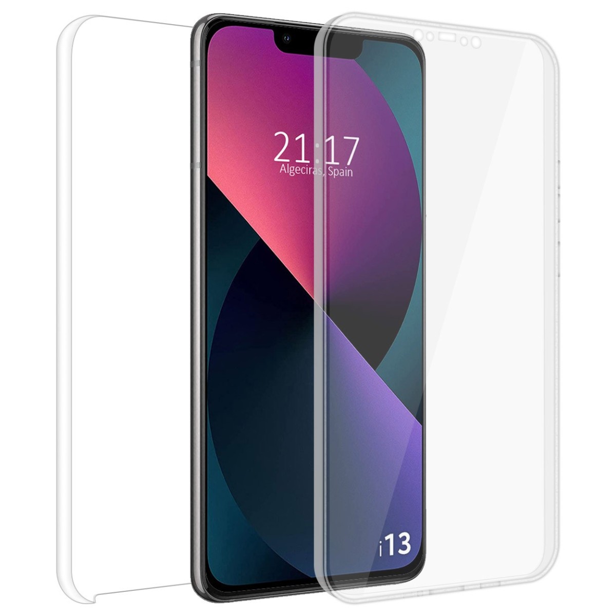 Funda Doble Transparente Pc + Tpu Full Body 360 compatible con Iphone 13 (6.1)