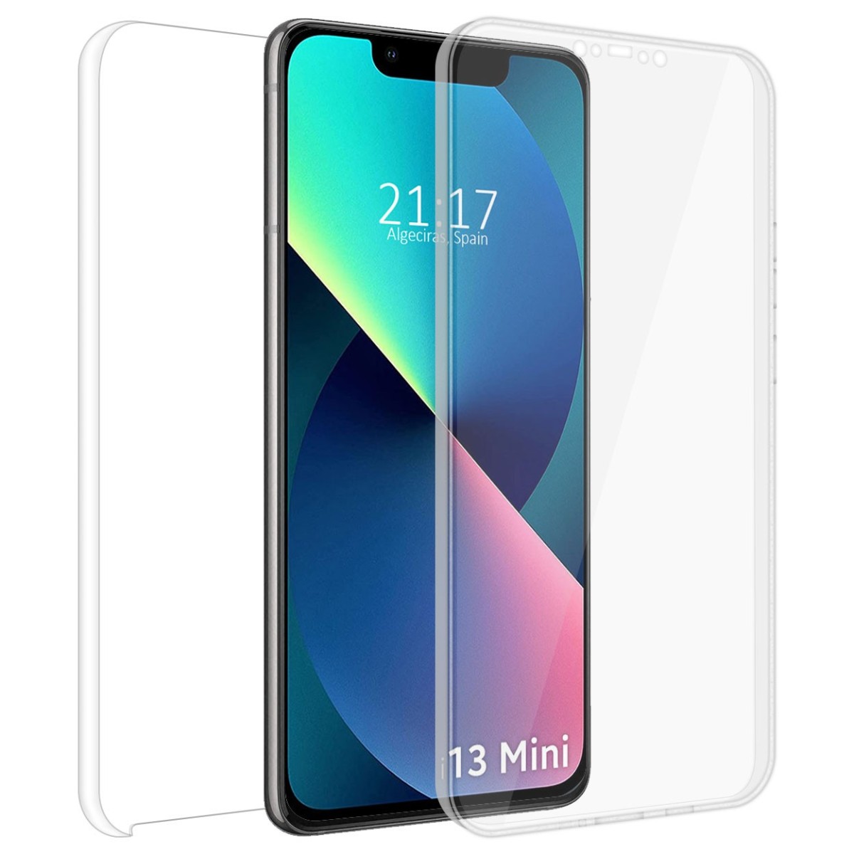 Funda Doble Transparente Pc + Tpu Full Body 360 compatible con Iphone 13 Mini (5.4)