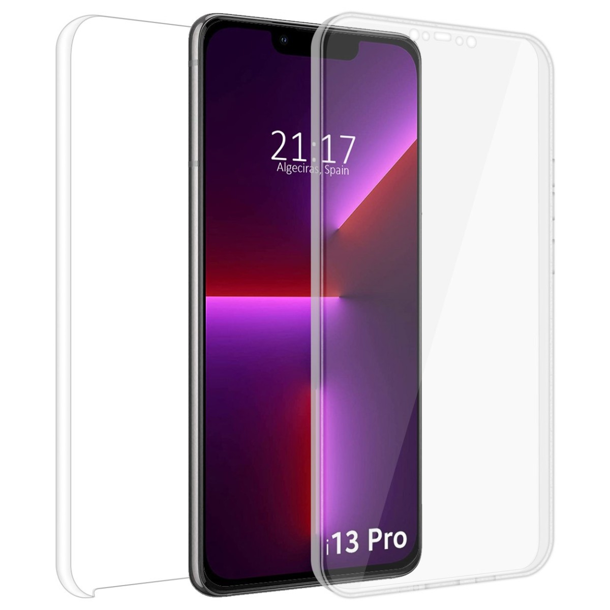 Funda Doble Transparente Pc + Tpu Full Body 360 compatible con Iphone 13 Pro (6.1)