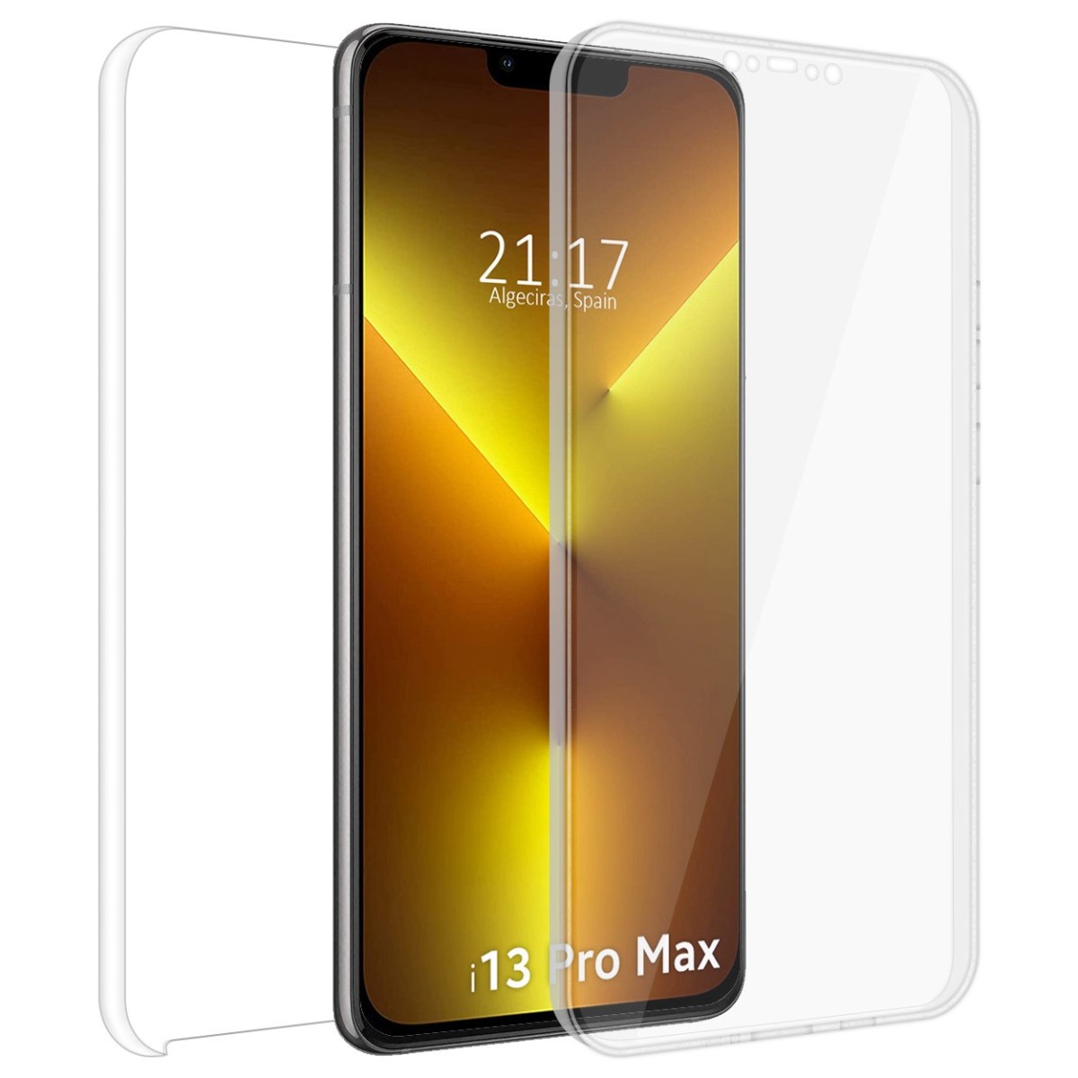 Funda Doble Transparente Pc + Tpu Full Body 360 compatible con Iphone 13 Pro Max (6.7)