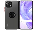 Funda Mate con Borde Negro y Anillo Giratorio 360 para Xiaomi Mi 11 Lite 4G / 5G / 5G NE