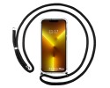 Funda Colgante Transparente compatible con Iphone 13 Pro Max (6.7) con Cordon Negro