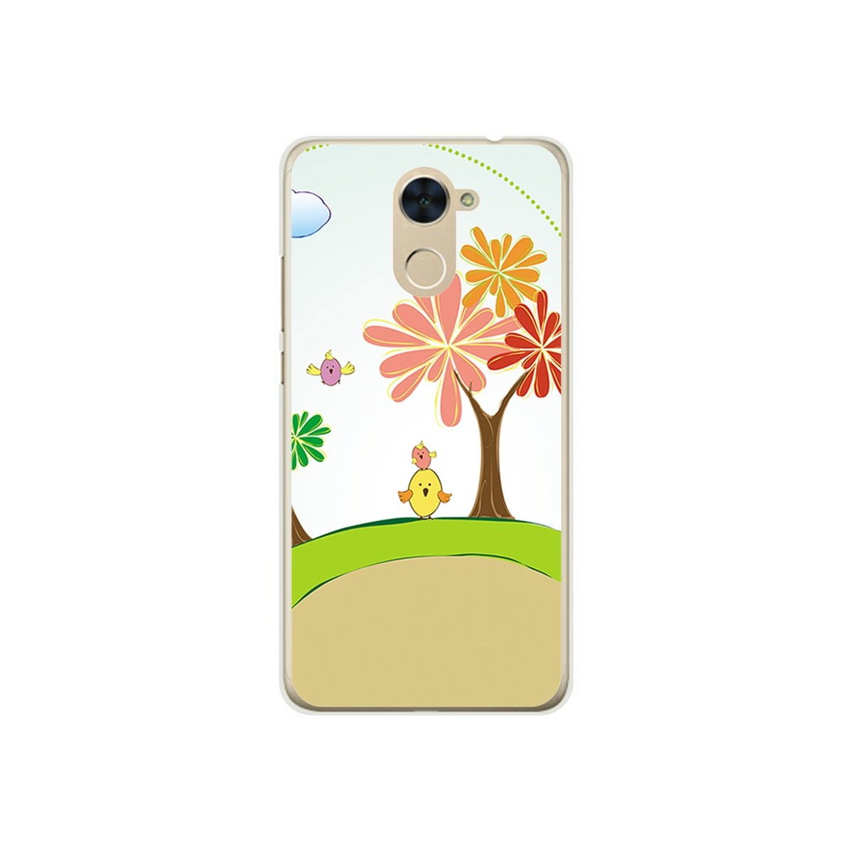 Funda Gel Tpu para Huawei Y7 Diseño Primavera Dibujos