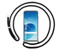 Funda Colgante Transparente para Oppo Reno 6 5G con Cordon Negro