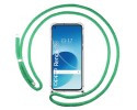 Funda Colgante Transparente para Oppo Reno 6 5G con Cordon Verde Agua