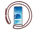 Funda Colgante Transparente para Oppo Reno 6 Pro 5G con Cordon Rosa / Dorado