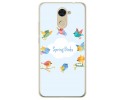 Funda Gel Tpu para Huawei Y7 Diseño Spring Birds Dibujos