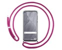 Funda Colgante Transparente para Realme GT Master Edition con Cordon Rosa Fucsia