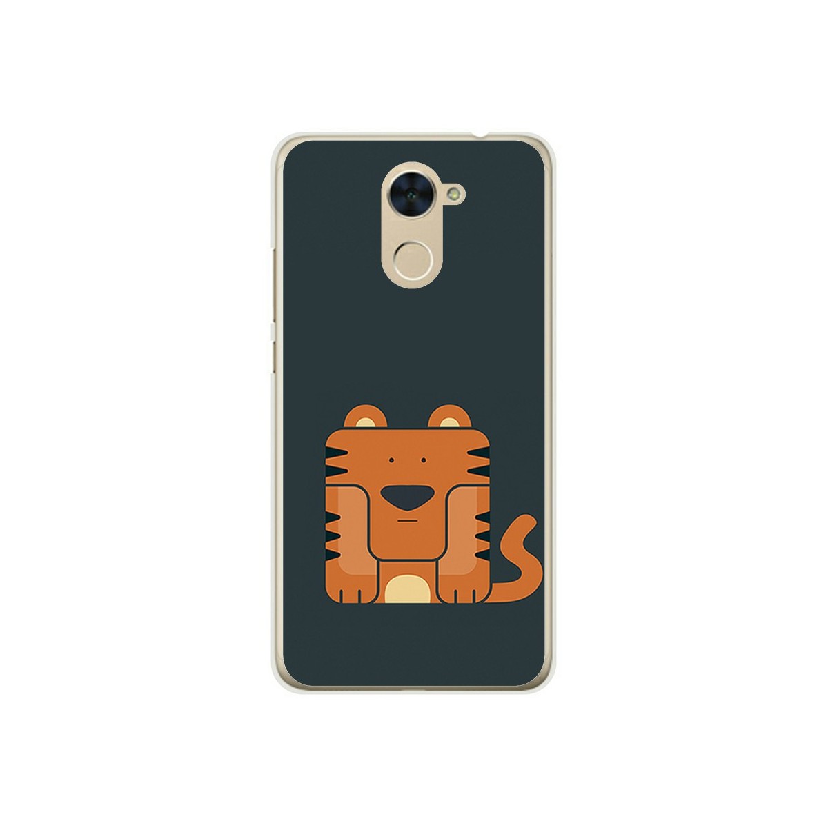 Funda Gel Tpu para Huawei Y7 Diseño Tigre Dibujos