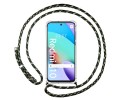 Funda Colgante Transparente para Xiaomi Redmi 10 (2021/2022) con Cordon Verde / Dorado