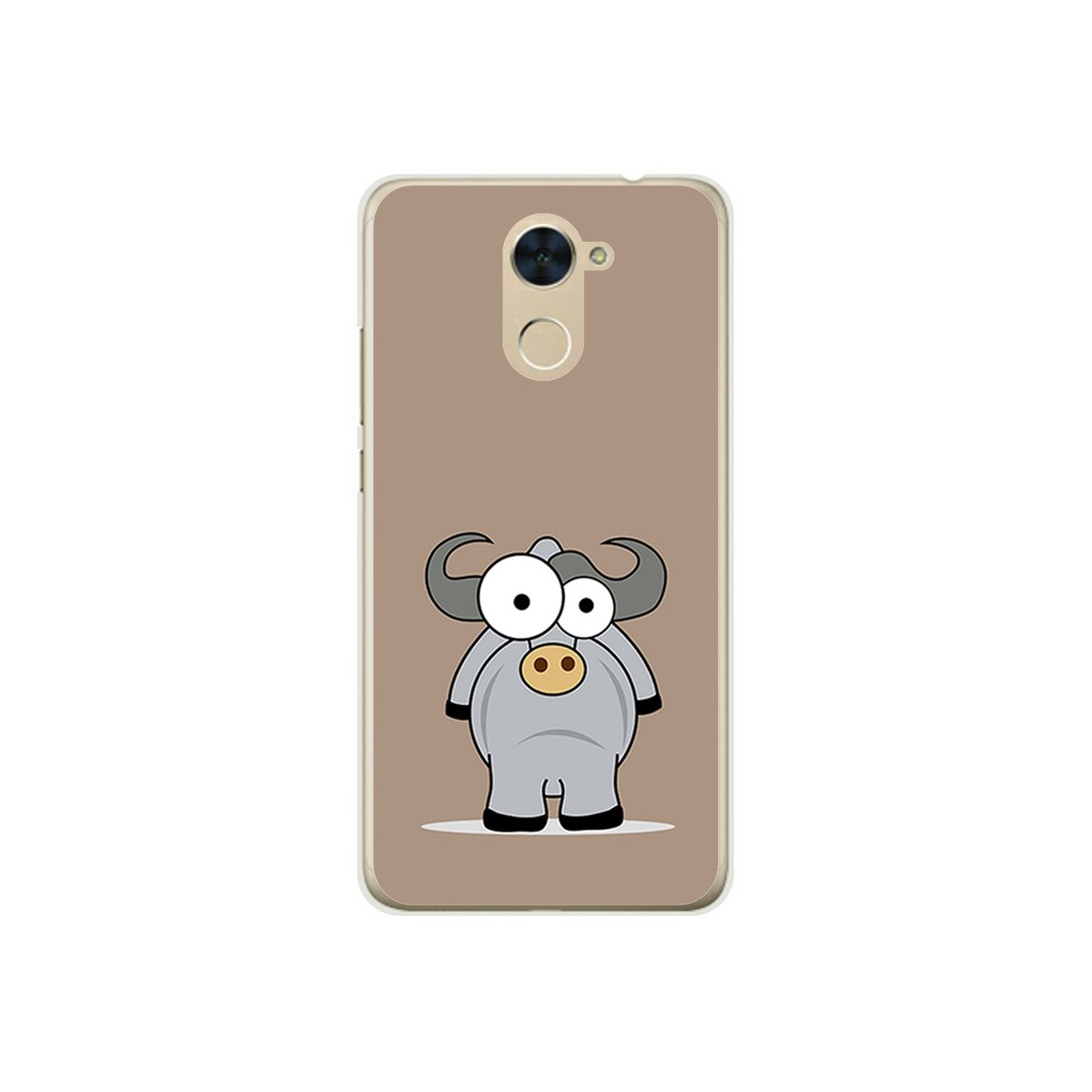 Funda Gel Tpu para Huawei Y7 Diseño Toro Dibujos