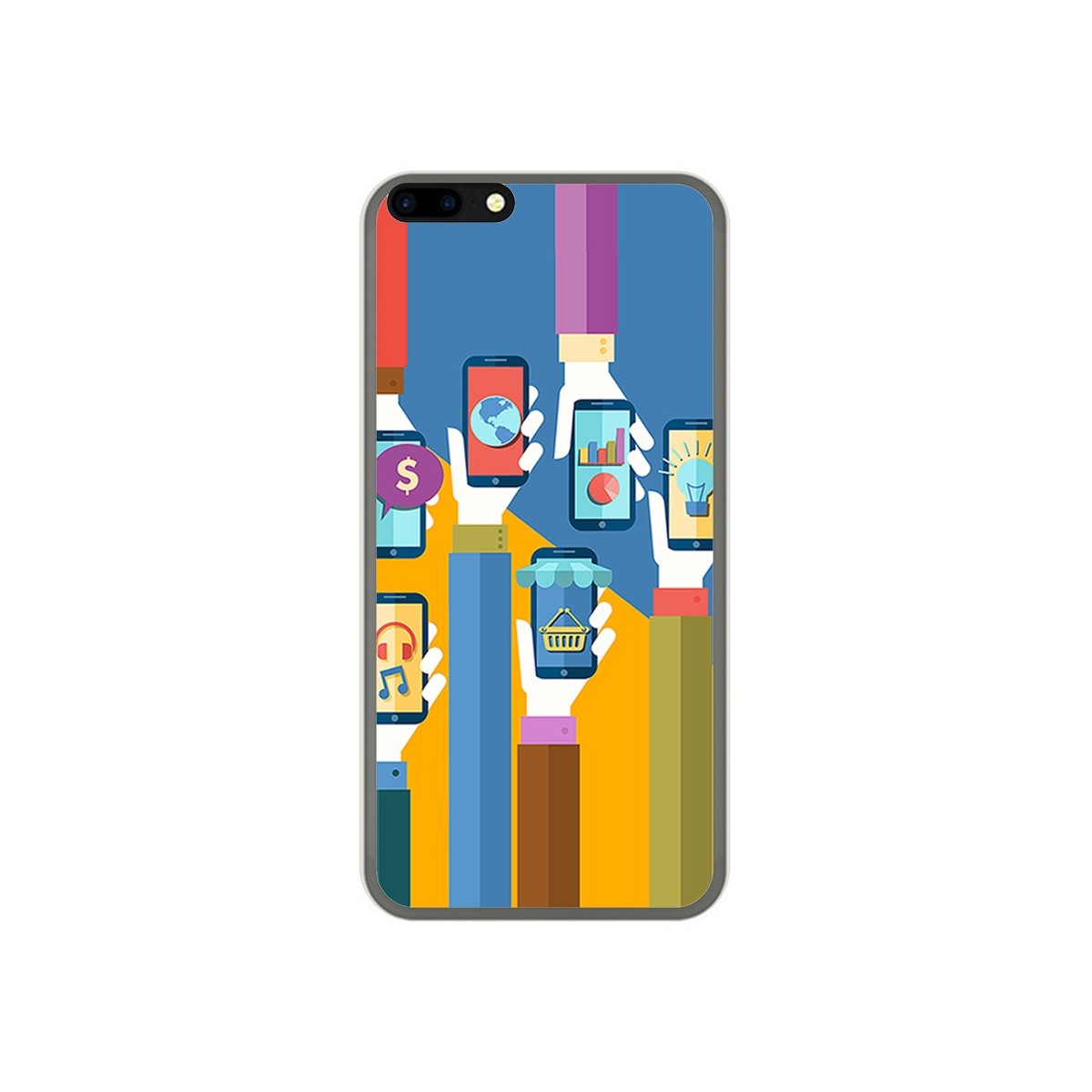 Funda Gel Tpu para Leagoo M7 Diseño Apps Dibujos