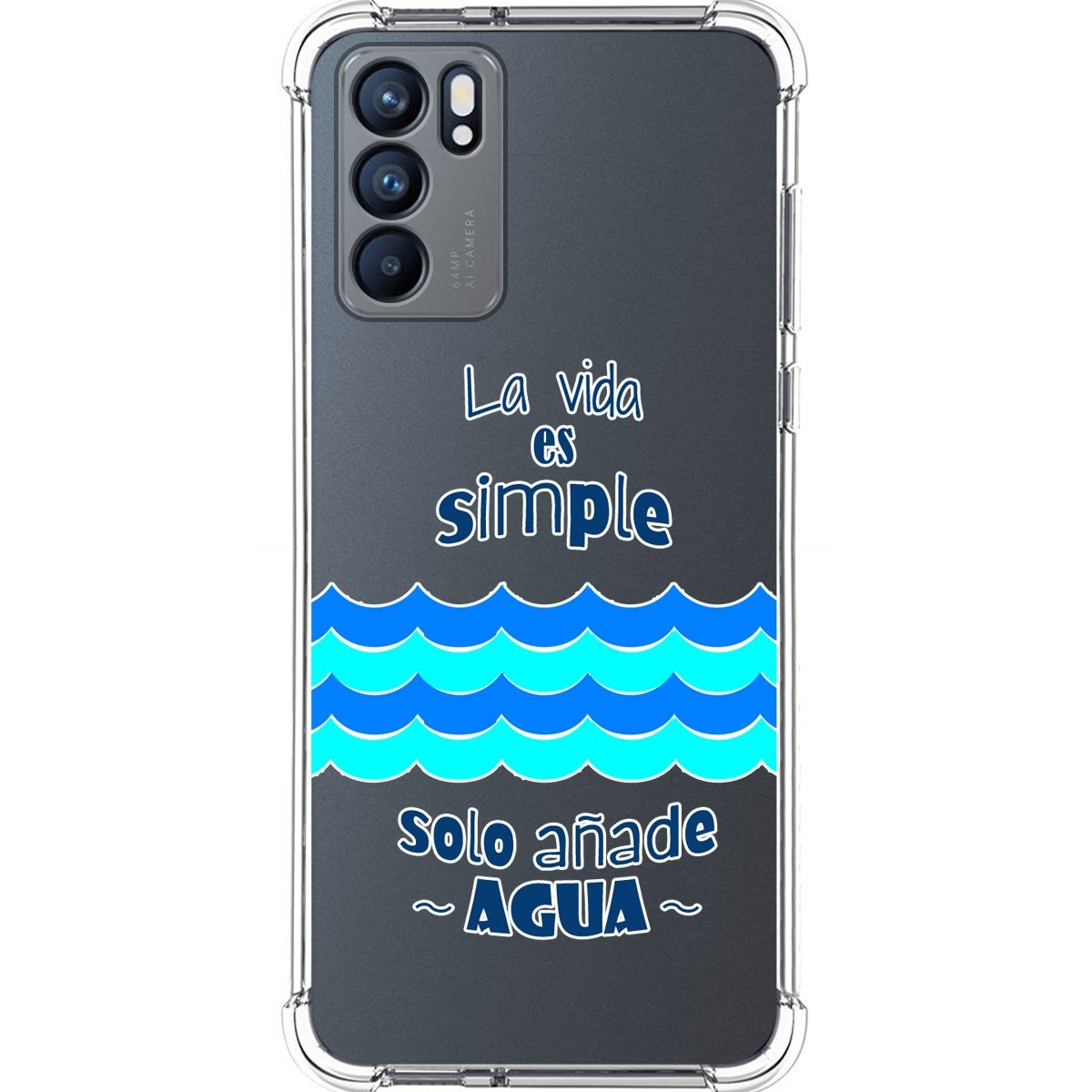Funda Silicona Antigolpes para Oppo Reno 6 5G diseño Agua Dibujos