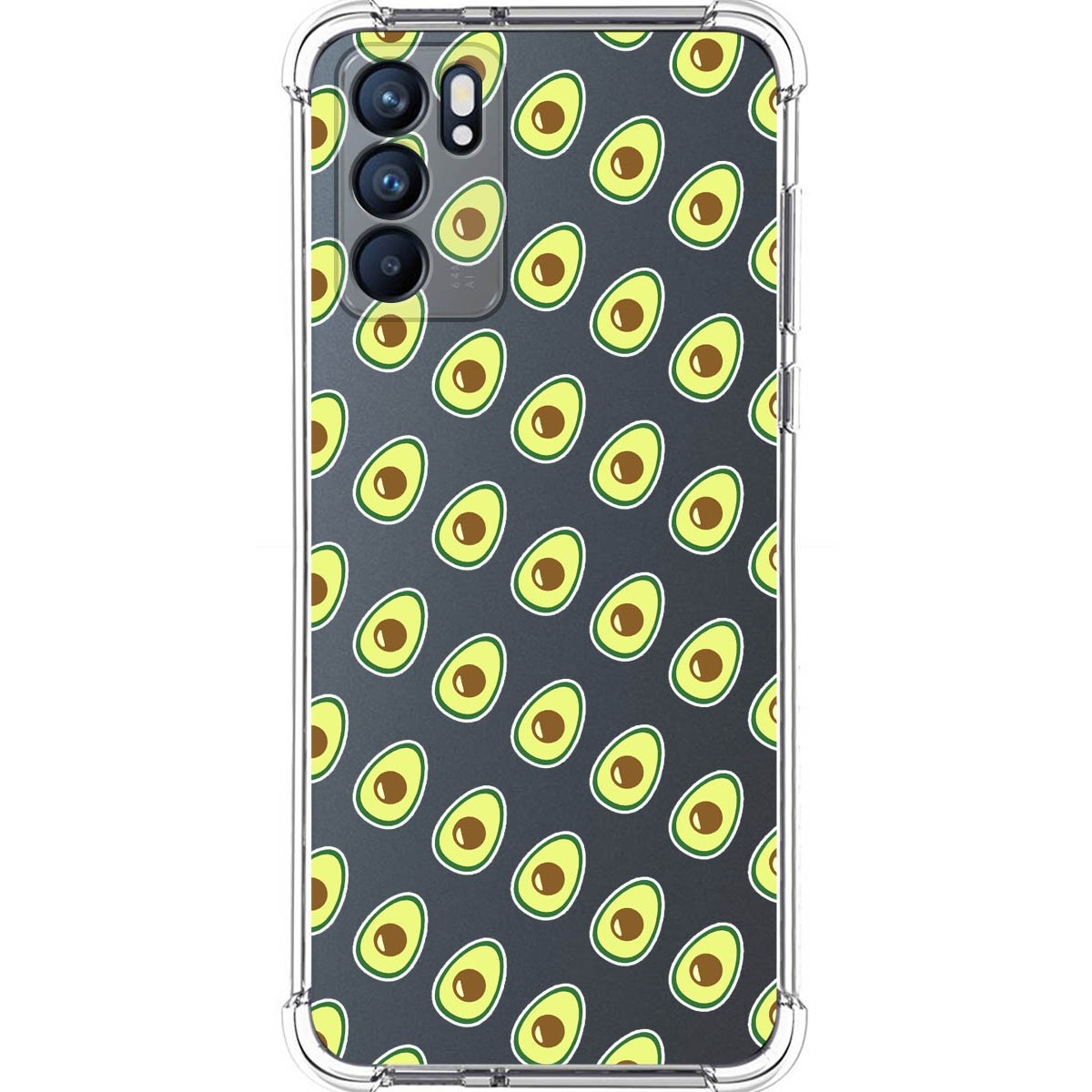 Funda Silicona Antigolpes para Oppo Reno 6 5G diseño Aguacate Dibujos