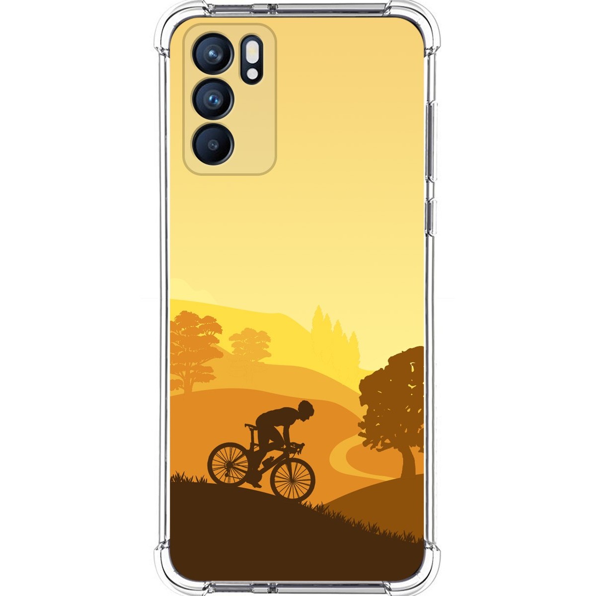 Funda Silicona Antigolpes para Oppo Reno 6 5G diseño Ciclista Dibujos
