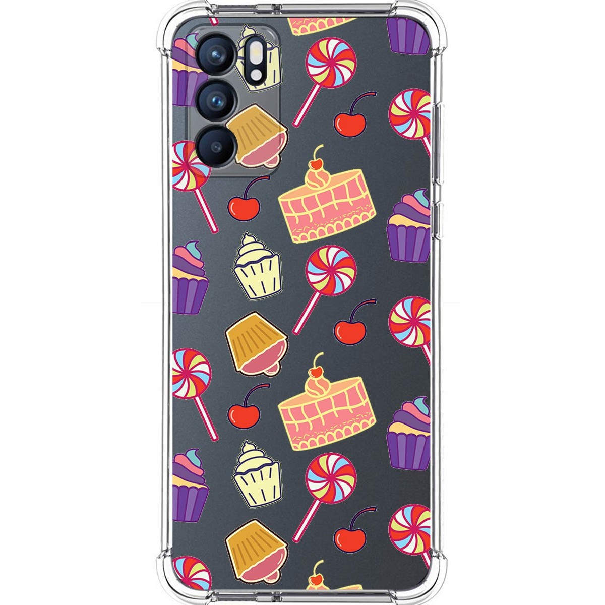 Funda Silicona Antigolpes para Oppo Reno 6 5G diseño Dulces 01 Dibujos