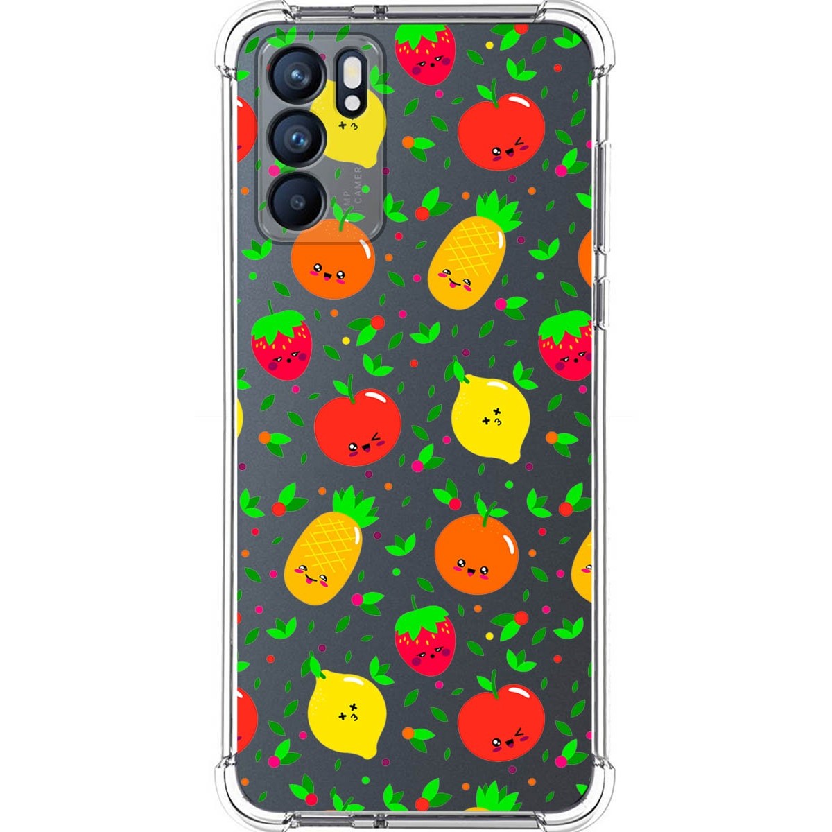 Funda Silicona Antigolpes para Oppo Reno 6 5G diseño Frutas 01 Dibujos