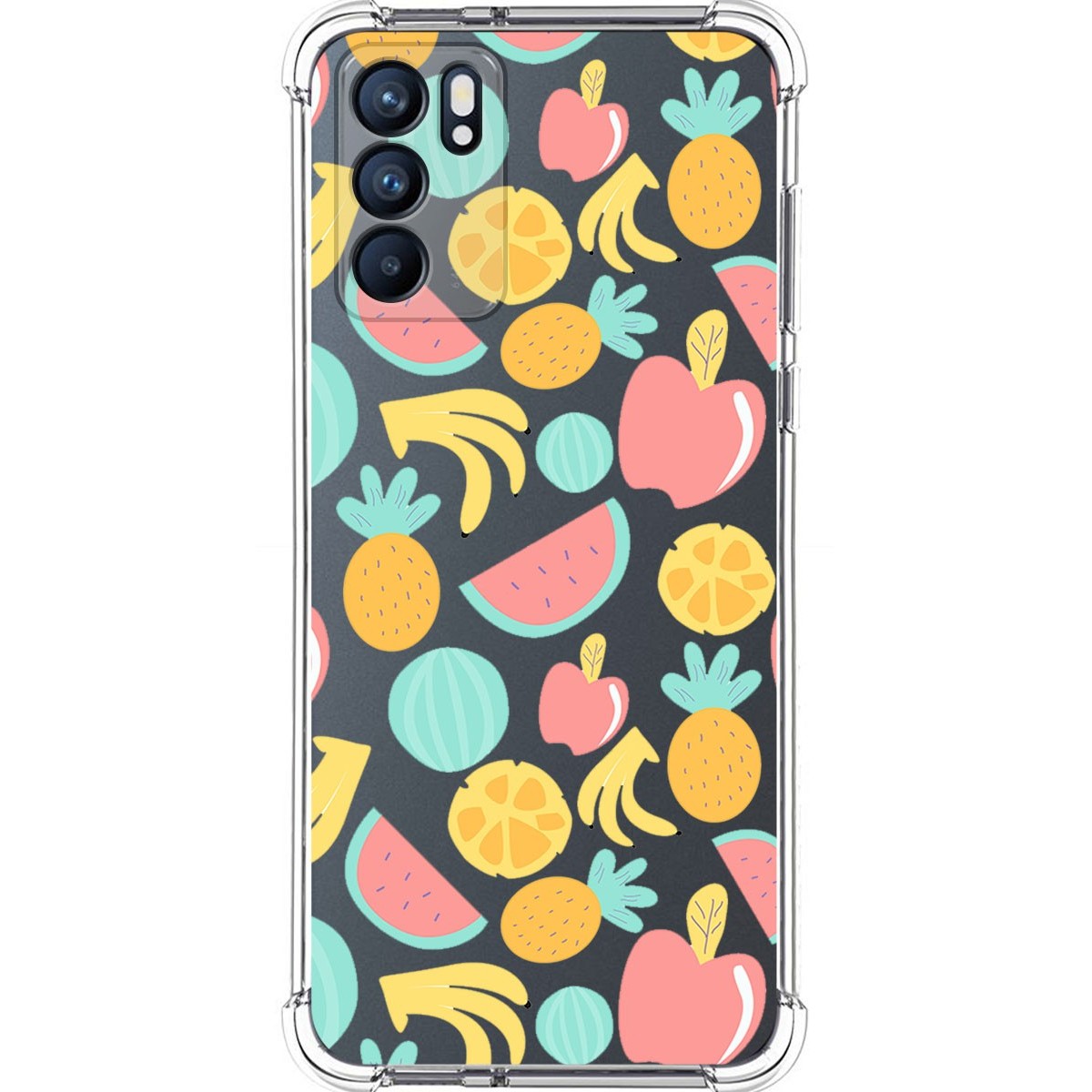 Funda Silicona Antigolpes para Oppo Reno 6 5G diseño Frutas 02 Dibujos