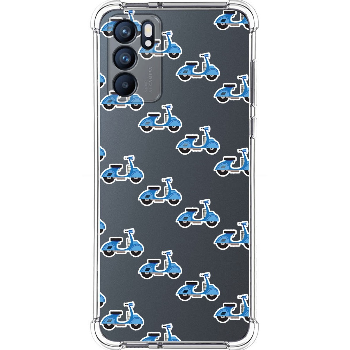 Funda Silicona Antigolpes para Oppo Reno 6 5G diseño Scooter Dibujos