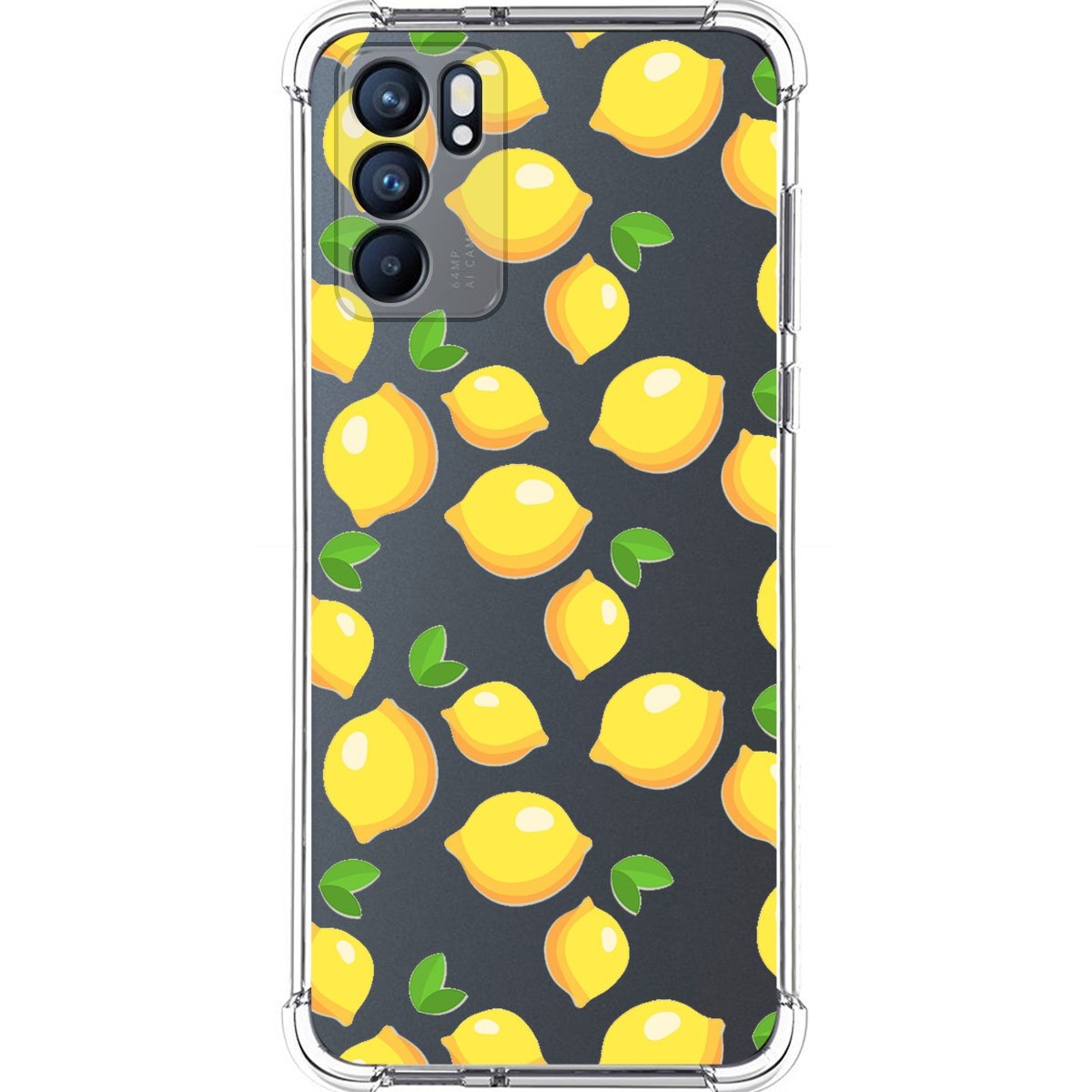 Funda Silicona Antigolpes para Oppo Reno 6 5G diseño Limones Dibujos