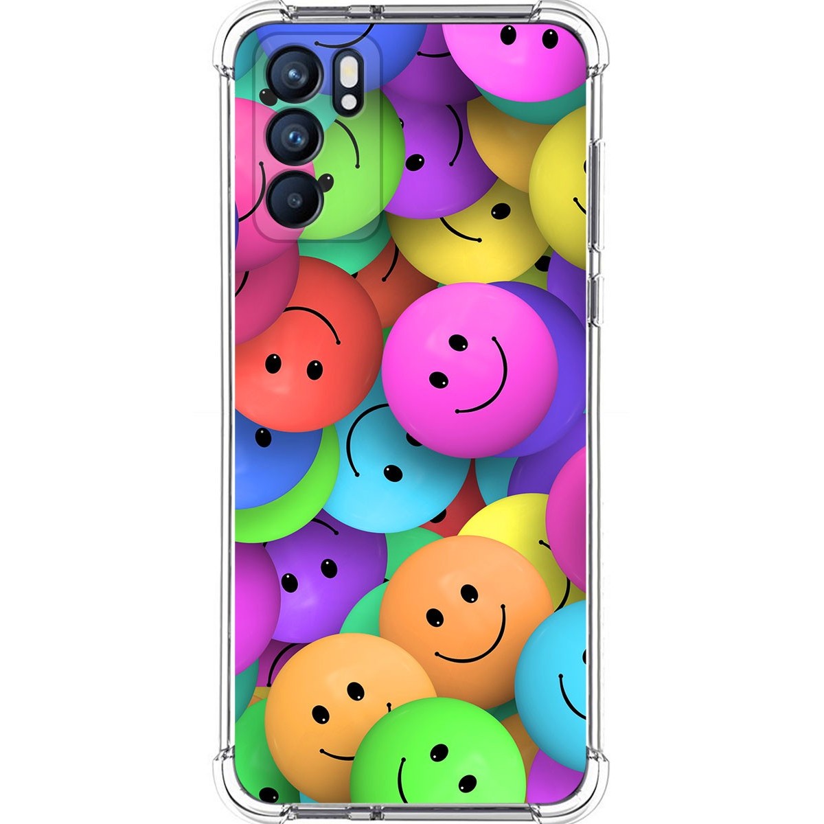 Funda Silicona Antigolpes para Oppo Reno 6 5G diseño Smile Dibujos