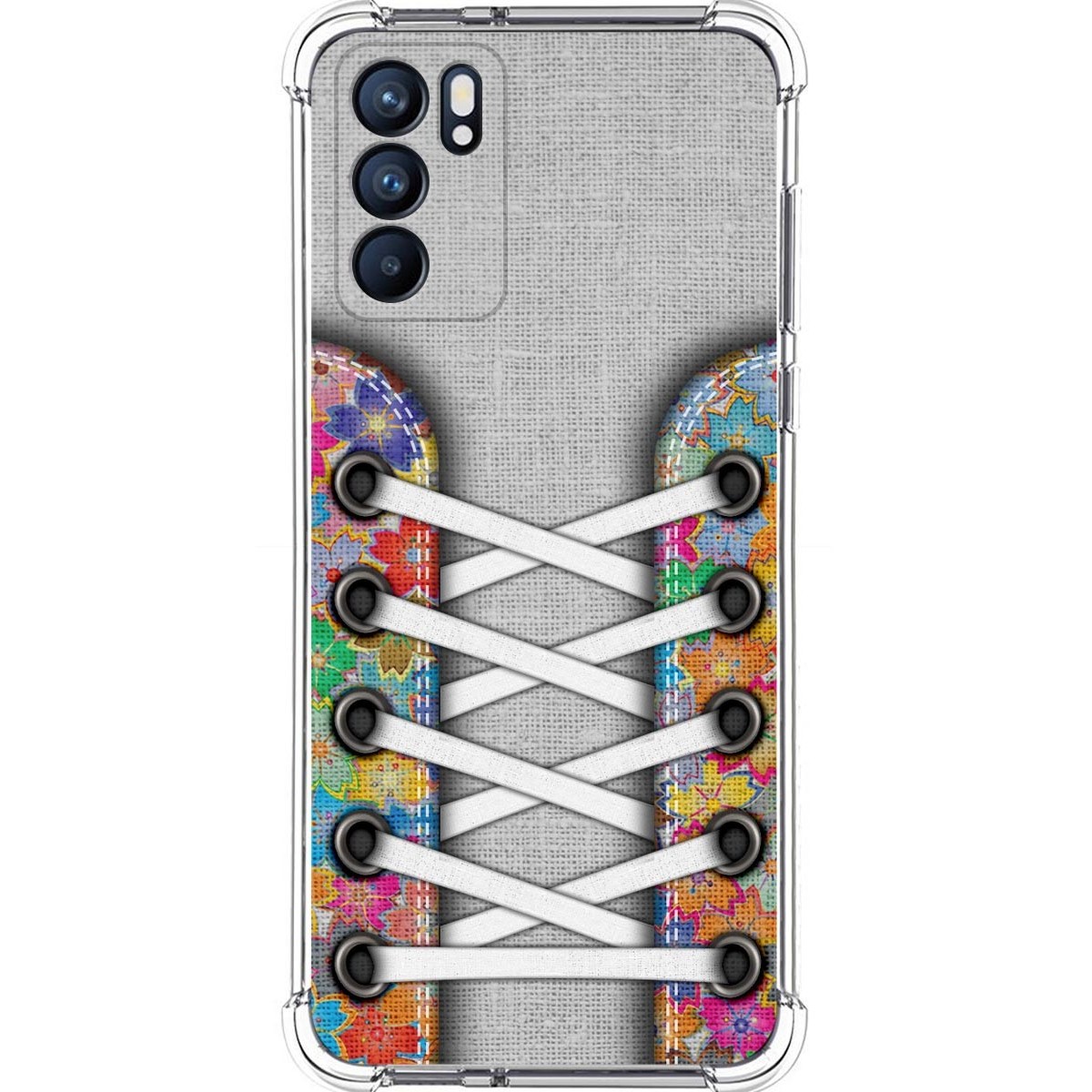 Funda Silicona Antigolpes para Oppo Reno 6 5G diseño Zapatillas 04 Dibujos